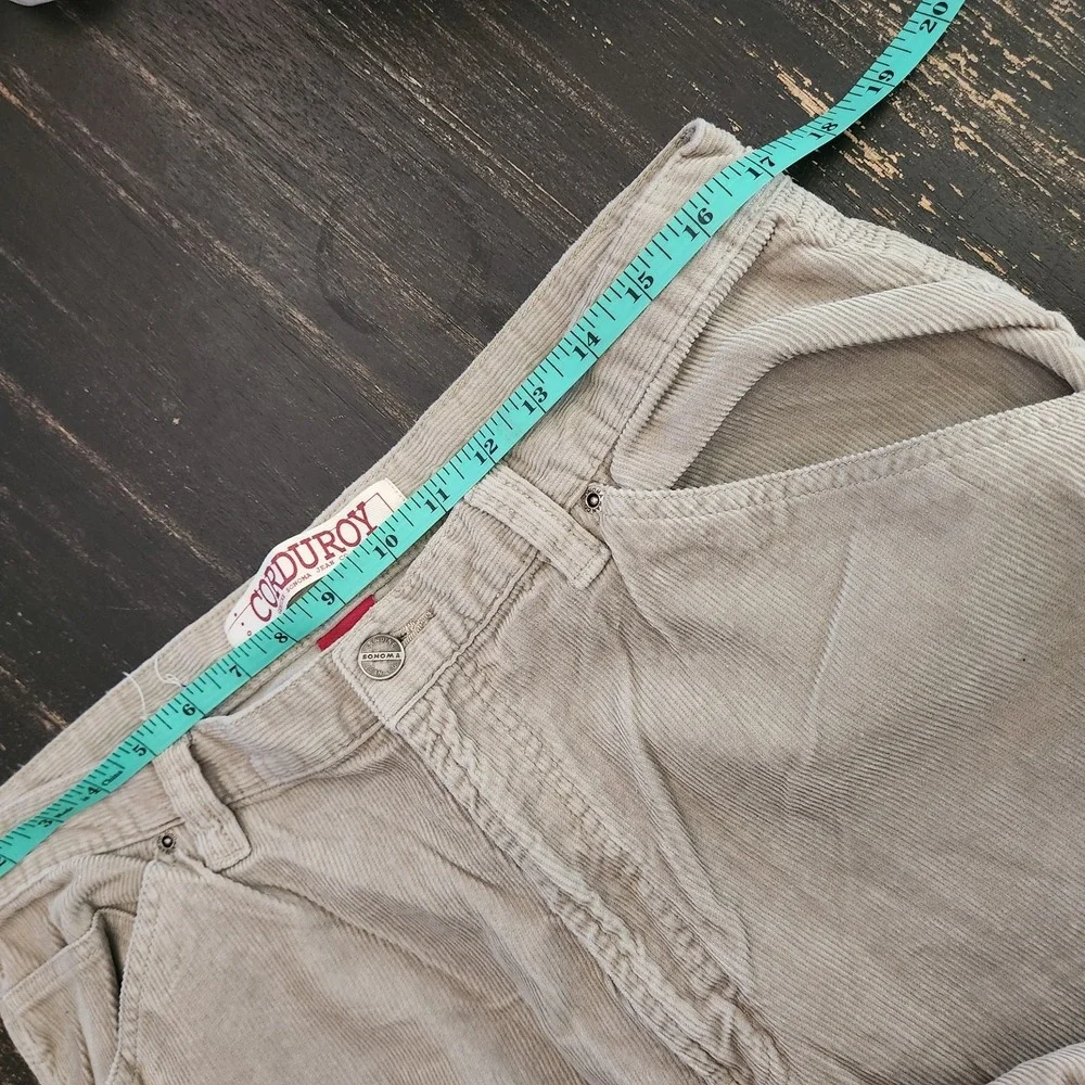 Vintage Y2K Corduroy Cargo Pants Men 36x32  Baggy Loose Relaxed Skate Surf Beige